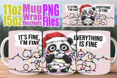 Cheerful sunsets sublimation mug wrap, Christmas Product Image 1