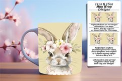Lovely Bunny with Floral Elements Mug Wrap Product Image 1