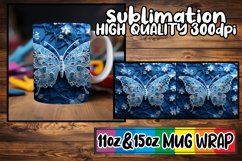 Butterfly Elegance: Sublimation Mug Wrap Artistry Product Image 1