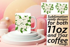 Spring Heart Flower Mug Wrap for Sublimation Product Image 1