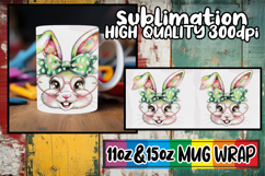 Lively dreams 11oz 15oz sublimation wrap, Easter Bunny Product Image 1