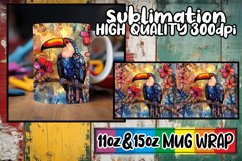 Sweet memories 11oz 15oz sublimation wrap, 3D Bird Product Image 1