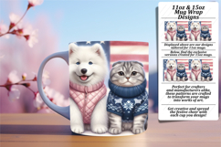 Dynamic 11oz Mug Wrap Png Template , Dog and cat Product Image 1