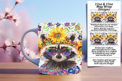 Joyful Raccoon &amp; Flower Wrap for 11oz/15oz Mug Product Image 1