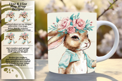 FRESH PNG for 11oz Mug Wrap , Cute Bunny Product Image 1