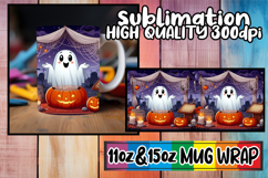 Heartfelt vibes 11oz 15oz sublimation wrap, Ghost Product Image 1