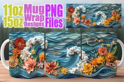 Summer Seascape 3D Mug Wrap - Coastal Wonder Product Image 1
