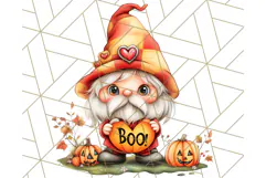 Spooky Cute Halloween Gnome PNG Clipart, Witch Ghost Bat Product Image 3