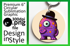 Vibrant Round Design Coaster Template , Monster Product Image 1