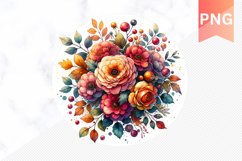 Autumn Botanical Sublimation - Clipart PNG Design Product Image 1