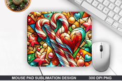 Mouse Pad Sublimation, Christmas Mouse Pad PNG Design Product Image 1