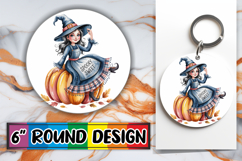 Enchanted Circle Coaster Designs, Pumpkin Watercolor Product Image 1