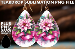 ENCHANTED Teardrop Earrings PNG, Flowers Product Image 1