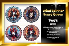 Scary Queen Wind Spinner Sublimation - 04 Variations Product Image 1