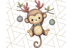 Safari Christmas PNG Clipart, Cute Jungle Animal Art Product Image 3
