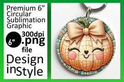 Sophisticated Round Design for Coasters , Cute Pumpkin Product Image 1
