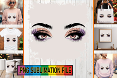 Sweet TSHIRT Designs Art PNG, Woman Eyes Product Image 1