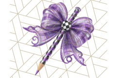 Chubby Pencil With Bows PNG Clipart, Cute School Supply Png Product Image 3