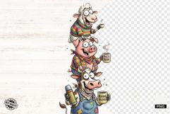 Whimsical Animal Drink Coffee - Whimsical Animals Clipart Product Image 1