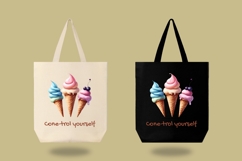 Funny ice cream quote PNG for sublimation and T-shirt design Product Image 2