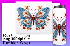 Colorful Winged Butterfly Tumbler Skin Product Image 1