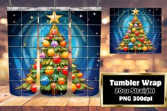 Winter 3D Vibrant Holiday Tumbler Wrap 20oz Product Image 1