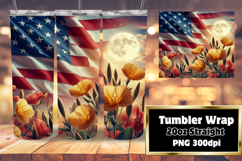 Customizable 20oz Tumbler File , USA Flag Product Image 1