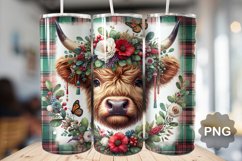 Christmas Baby Highland Cow - Skinny Tumbler Sublimation Product Image 1