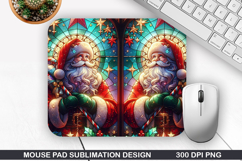 Santa Mouse Pad Sublimation, Christmas Mouse Pad PNG Design Product Image 1