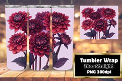 20oz Watercolor Floral Sublimation Wrap Tumbler Design Product Image 1