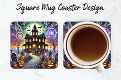 Halloween House Mug coaster | Coaster | Sublimation Design Product Image 1