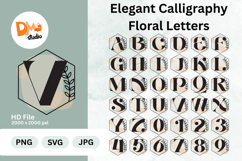 Elegant Calligraphy Floral Letters Monogram Product Image 1