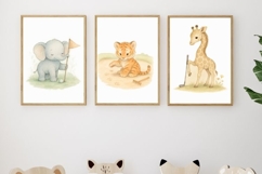 Baby Woodland Animals Nursery Wall Art Product Image 2