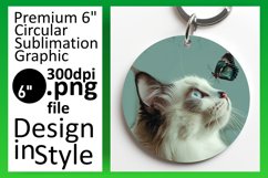 Delightful Feline Sublimation: Circle &amp; Coaster Selection Product Image 1