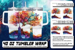 Bright Spring Tree Pattern Tumbler Sublimation Product Image 1