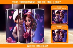 Valentines day Tumbler Wrap Designs, Sublimation Wrap Product Image 1