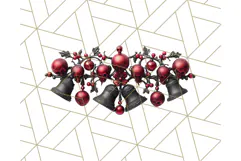 Gothic Christmas Clipart Dark Holiday PNG, Dark Christmas Product Image 3