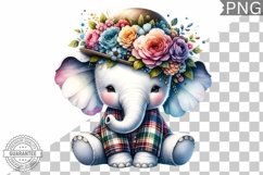 Floral Crown Elephant Sublimation - Clipart Bundle Product Image 15