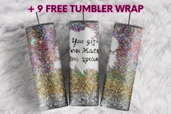 You Matter Rainbow Faux Glitter 20 oz tumbler sublimation Product Image 1