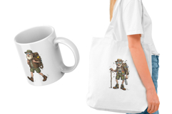 Whimsical Hiking Summer Grandpa Clipart Product Image 3