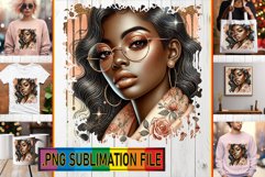 Playful TSHIRT Gift Ideas PNG, Afro Girl Product Image 1