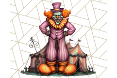Creepy Clown Halloween PNG Clipart, Spooky Circus Art Product Image 3