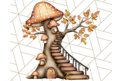 Fall Fairy House Clipart PNG, Autumn Homes and Decor Product Image 3