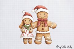 Christmas Gingerbread Man Clipart PNG Product Image 1