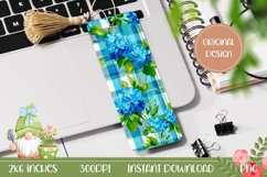 Printable Hydrangea Bookmark, Blue Flowers Bookmark Print Product Image 1