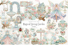Magical Spring Garden Clipart Product Image 1