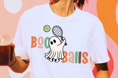 Boo Balls Retro Tennis Ghost PNG | Halloween Sublimation Product Image 2