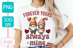 Forever yours PNG sublimation, Valentine's day sublimation Product Image 2