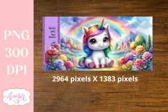 Cute unicorn sippy cup sublimation PNG, Kids tumbler PNG Product Image 3
