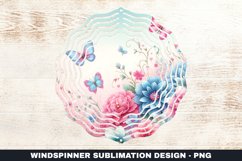 Flowers Wind Spinner Sublimation Design Product Image 1